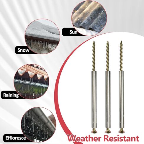 مسامير مزراب 7 بوصة، طقم مسامير مزراب 48 قطعة، مسامير مزراب السقف مع حلقات 5 بوصة لإصلاح السقف، صيانة المزراب، مادة فولاذية فائقة التحمل in Kuwait