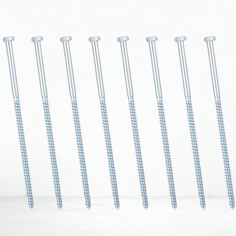 8 Pack 1/2" x 12" Galvanized Hex Head Lag Bolts for Wood, Heavy Duty Structural Lag Screws in Kuwait