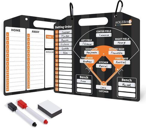 AOLEBA Baseball Lineup Board for Dugout,Dry Erase Magnetic Metal Baseball Clipboard for Coaches in Saudi Arabia