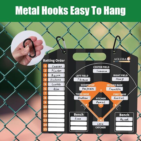 AOLEBA Baseball Lineup Board for Dugout,Dry Erase Magnetic Metal Baseball Clipboard for Coaches in Saudi Arabia