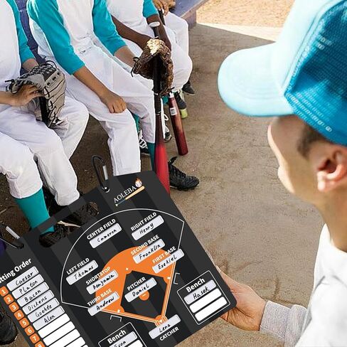 AOLEBA Baseball Lineup Board for Dugout,Dry Erase Magnetic Metal Baseball Clipboard for Coaches in Saudi Arabia