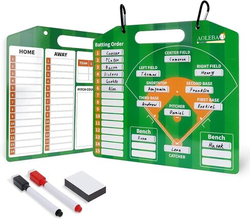 AOLEBA Baseball Lineup Board for Dugout,Dry Erase Magnetic Metal Baseball Clipboard for Coaches in Saudi Arabia