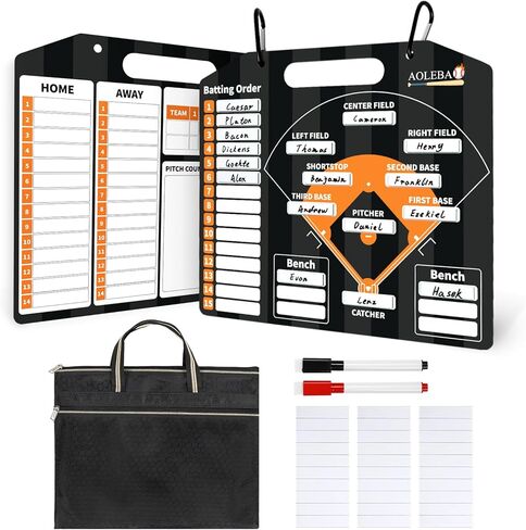 AOLEBA Baseball Lineup Board for Dugout,Dry Erase Magnetic Metal Baseball Clipboard for Coaches in Saudi Arabia