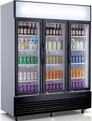 ثلاجة تجارية زجاجية بثلاثة أبواب متأرجحة NSF مبرد عرض المشروبات مبرد المشروبات، معتمد من ETL، NSF، قائم، سعة 1305 لتر، عرض 64 بوصة 110 فولت GDC-42 in Kuwait