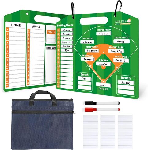 AOLEBA Baseball Lineup Board for Dugout,Dry Erase Magnetic Metal Baseball Clipboard for Coaches in Saudi Arabia