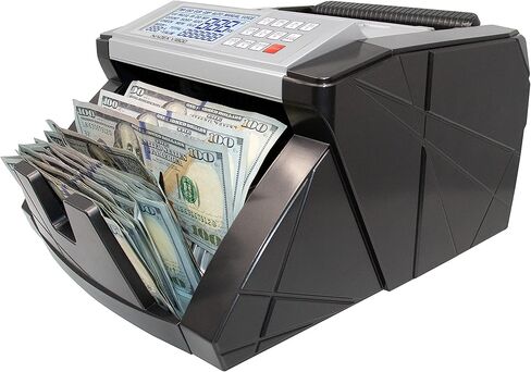 عداد النقود Nadex V1800 - شاشة TFT مزدوجة مرمزة بالألوان - عد سريع ودقيق للفواتير بدرجة احترافية مع اكتشاف التزييف بالأشعة فوق البنفسجية/MG/IR - عدد 1000 ورقة نقدية/الدقيقة in Kuwait