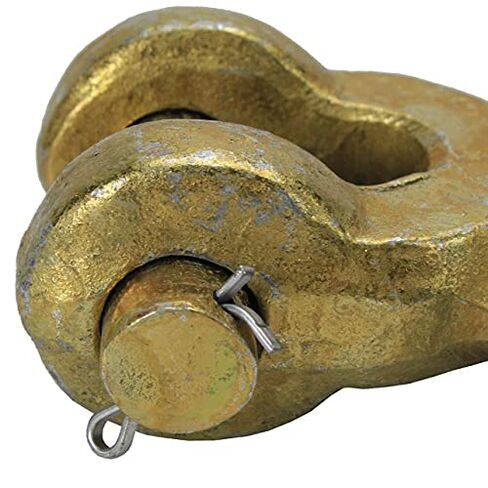 US Cargo Control 3/8 Inch Clevis Slip Hooks (4-Pack), Grade 70 Clevis Hooks for Tie Down Chain, Trailers, and Load Binding Applications, 6,600 LBS Working Load Limit, Yellow Zinc Chromate in Saudi Arabia