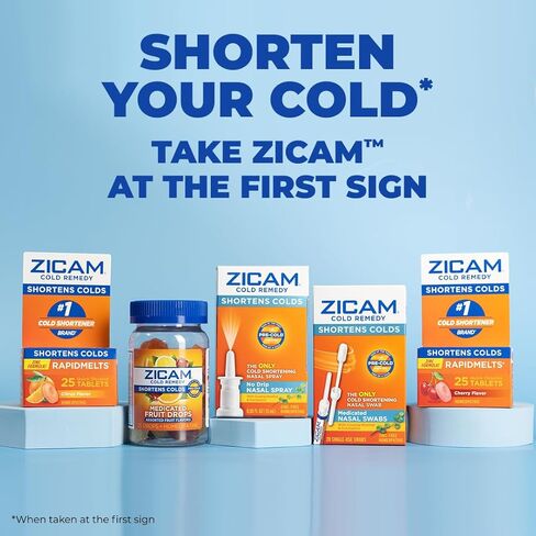 Zicam Cold Remedy Cold Shortening Medicated Nasal Swabs Zinc-Free 40ct in Kuwait