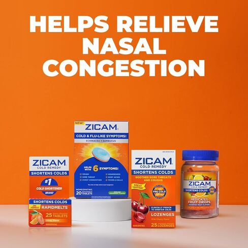 Zicam Cold Remedy Cold Shortening Medicated Nasal Swabs Zinc-Free 40ct in Kuwait