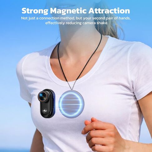 كاميرا 4K POV، كاميرا جسم صغيرة مزودة بواي فاي وبطاقة 64 جيجابايت، كاميرا حركة بالإبهام، شاشة 1.47 بوصة للتبديل بين المناظر الطبيعية/الصورة بنقرة واحدة، كاميرا فيديو بدون استخدام اليدين لمدونات الفيديو/التزلج/السفر/ركوب الدراجات in Kuwait