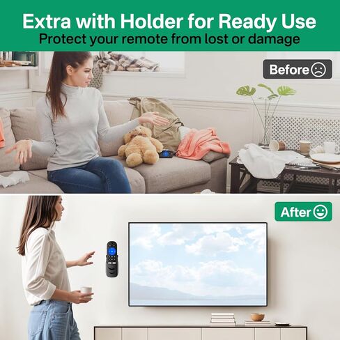 حامل جهاز البث لـ Roku Express 4K / 4K+ Mount مع حامل عن بعد - حامل ثابت لتوفير المساحة لحامل Roku Express 4Ks لاستقبال التلفزيون عن بعد in Kuwait