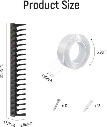 4 عبوات من حامل تخزين ألعاب الفيديو على الحائط، أرفف معدنية سوداء مع شريط واحد، 8 براغي، 8 أنابيب توسيع بلاستيكية، تخزين الوسائط يحمل 72 قرصًا مناسبًا لأجهزة PS وXbox وSwitch in Kuwait