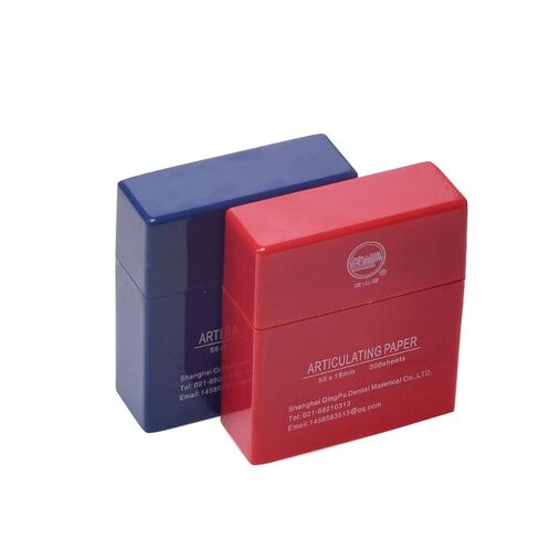 Protector Dental Articulating Paper 300 PCS, Blue/Red Plastic Dispenser 100 Micron Bite Articulating Paper & Film Doubled Side in Saudi Arabia