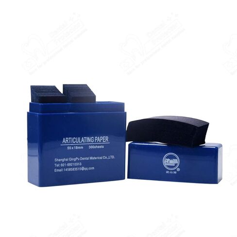 Protector Dental Articulating Paper 300 PCS, Blue/Red Plastic Dispenser 100 Micron Bite Articulating Paper & Film Doubled Side in Kuwait