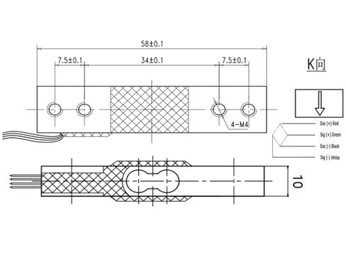 3kg Straight Bar Load Cell with Hook – 4-Wire Strain Gauge Sensor for Weight, Force, and Pressure Measurement DIY(Aluminum Alloy) in Saudi Arabia