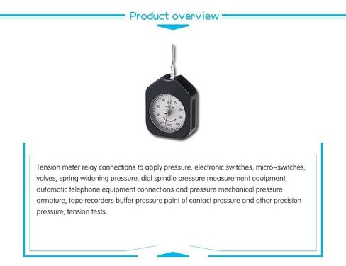 300G Orthodontic Tensile Gauge - Portable Durable Metal with LCD Display - Dial Tension Gauge for Relay Contacts and Spring Tension in Kuwait