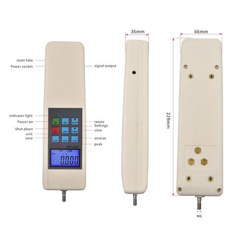 Digital Force Gauge 1000N/100kg/220Lb Capacity, 3 Units Switchable (N/kgf/lbf), Handheld Dynamometer Push Pull Tester with Data Storage & USB Output in Saudi Arabia