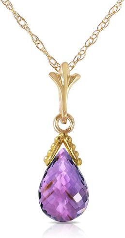 Galaxy Gold GG 14k 18" Rose Gold Necklace with Briolette Amethyst in Saudi Arabia