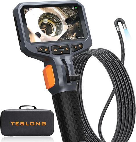 Teslong 10FT Articulating Borescope with Light, 0.25inch Two-Way Mechanic Endoscope Inspection Camera with Articulated Probe, Flexible Fiber Optic Snake Scope Cam for Wall Automotive Engine Inspect in Saudi Arabia