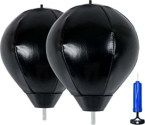 2 Boxing Speed Ball Universal 8mm Screw Replaceable Spare Sandbag with Ball Pump for Dynamic and Enduring Training Sessions（Black） in Saudi Arabia