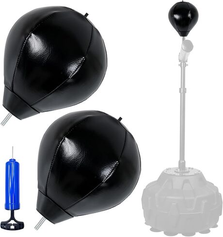 2 Boxing Speed Ball Universal 8mm Screw Replaceable Spare Sandbag with Ball Pump for Dynamic and Enduring Training Sessions（Black） in Saudi Arabia