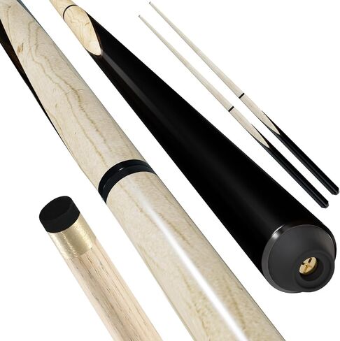 2 Piece Billiard House Cue Sticks,Pool Cue Stick with Leather Tip 32 Inch Short Pool Cue Durable Hardwood Billiard Stick Smooth Tip Portable Design for Home Game Room Leisure Play in Kuwait