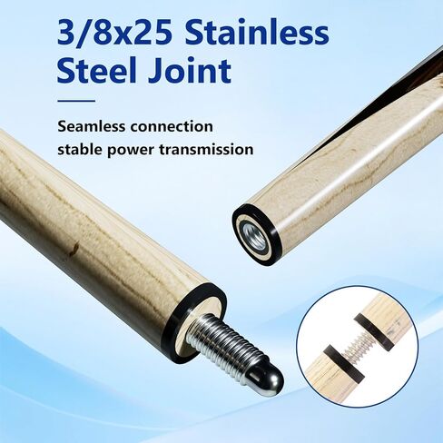 2 Piece Billiard House Cue Sticks,Pool Cue Stick with Leather Tip 32 Inch Short Pool Cue Durable Hardwood Billiard Stick Smooth Tip Portable Design for Home Game Room Leisure Play in Kuwait