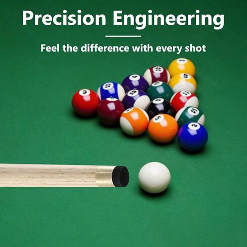 2 Piece Billiard House Cue Sticks,Pool Cue Stick with Leather Tip 32 Inch Short Pool Cue Durable Hardwood Billiard Stick Smooth Tip Portable Design for Home Game Room Leisure Play in Kuwait