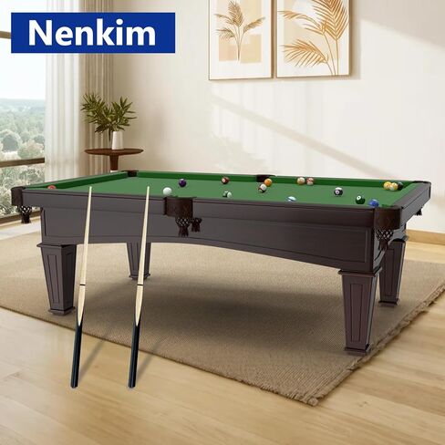 2 Piece Billiard House Cue Sticks,Pool Cue Stick with Leather Tip 32 Inch Short Pool Cue Durable Hardwood Billiard Stick Smooth Tip Portable Design for Home Game Room Leisure Play in Kuwait