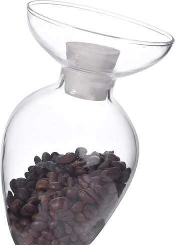 1 Pack 500ml Thickened Glass Seed Bottle Cone-shaped Seed Display Bottle with Rubber Stopper (1) in Kuwait