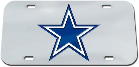 WinCraft Silver Dallas Cowboys Crystal Mirror License Plate in Saudi Arabia