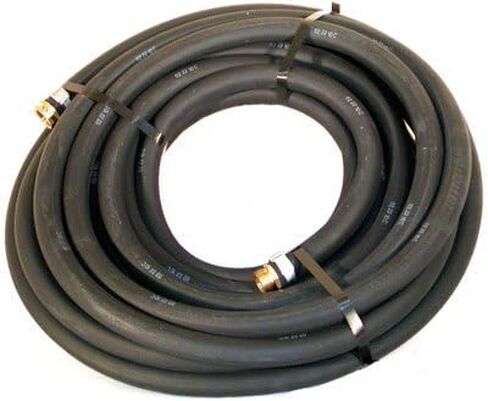 Water Hose Continental ContiTech ¾" x 50’ BLACK RUBBER - Industrial Grade - US Made in Saudi Arabia