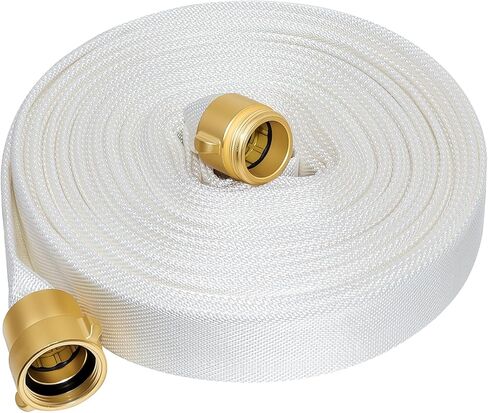 خرطوم حريق مطور 100 قدم × 1-1/2 بوصة معرف، وصلات نحاس NPSH/NPT، ضغط العمل 430 رطل لكل بوصة مربعة، ضغط الانفجار 1300 رطل لكل بوصة مربعة، (1.5 بوصة NPSH/NPT-100FT) يستخدم في مكافحة الحرائق in Kuwait