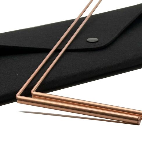 Copper Dowsing Rods, Divining Tools with Bag, Water Rods, Witching Sticks for Spiritual, Ghost Hunting, Detect Gold, Treasure, Buried Items, etc. in Saudi Arabia