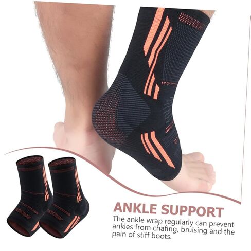 Supple Ankle Cover Silicone Sleeve 1 Pair Wear-resistant Sports Ankle Protector with Sweat-absorption for Injury Prevention in Kuwait
