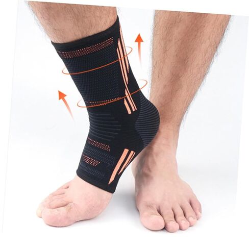 Supple Ankle Cover Silicone Sleeve 1 Pair Wear-resistant Sports Ankle Protector with Sweat-absorption for Injury Prevention in Kuwait