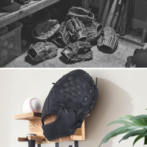 2 in 1 Baseball Bat and Glove Holder Wall Mount|Multi-Functional Baseball Bat Rack with Glove Display Shelf - Ideal Gift for Baseball Players,Boys in Saudi Arabia