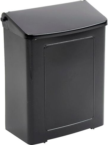 Impact Plastic Sanitary Napkin Receptacle - 9" Wx10-5/8 Dx4-5/8 H - Black in Saudi Arabia
