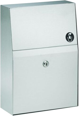 Bradley Standard Series Napkin Disposal, Surface-Mounted, 1.5 Gallon Capacity, Removable Waste Receptacle, ADA Compliant, Satin Finish, Stainless Steel in Saudi Arabia