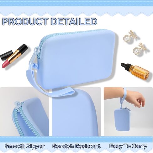 1 Pcs Sanitary Napkin Storage Bag, Silicone Period Bag, Discreet Menstrual Pouch for Pads, Tampons, Menstrual Cups with Zipper & Handle Perfect for Travel & Daily Use in Saudi Arabia