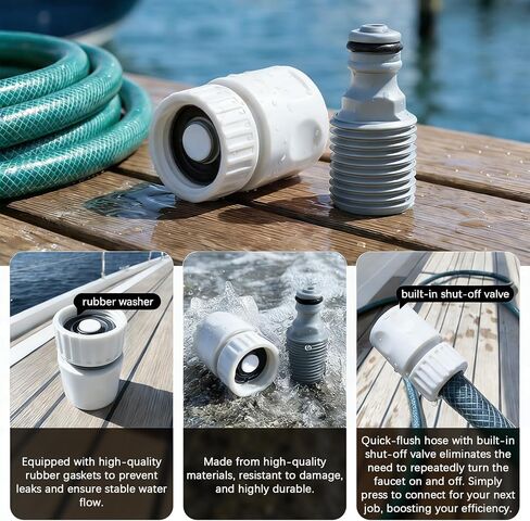 Gerox Outboard Flush Kit Compatible with Mercury, Mariner, Yamaha, and Suzuki Outboard Engines—Wihte in Saudi Arabia