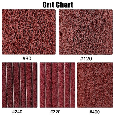 Non-Woven Wire Drawing Flap Wheel, 120x100mm Surface Conditioning Tool, 80-400 Grit Set 4.7"x 4" Abrasive Wheels Drum 5Pcs for Metal Stainless Steel Surface Treatment, for Burnishing Polishing Machine in Kuwait