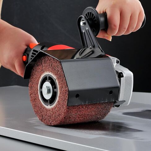 Non-Woven Wire Drawing Flap Wheel, 120x100mm Surface Conditioning Tool, 80-400 Grit Set 4.7"x 4" Abrasive Wheels Drum 5Pcs for Metal Stainless Steel Surface Treatment, for Burnishing Polishing Machine in Kuwait