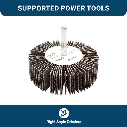 عجلة رفرف من أكسيد الألومنيوم مقاس 3 بوصة - ماكينة صنفرة مثبتة على ساق بطول 1 بوصة لإزالة الأزيز والصنفرة والطحن وإزالة الطلاء - عجلة تلميع للحفر والمطحنة (10 عبوات) - 40 حبيبة in Saudi Arabia