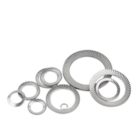 غسالات ذاتية القفل بطبقة مزدوجة 5/10/ 50 قطعة DIN9250 304 من الفولاذ المقاوم للصدأ قفل غسالة طباعة غسالات قفل مائل M2.5 M3-M30(M25 (5 قطعة)) in Kuwait