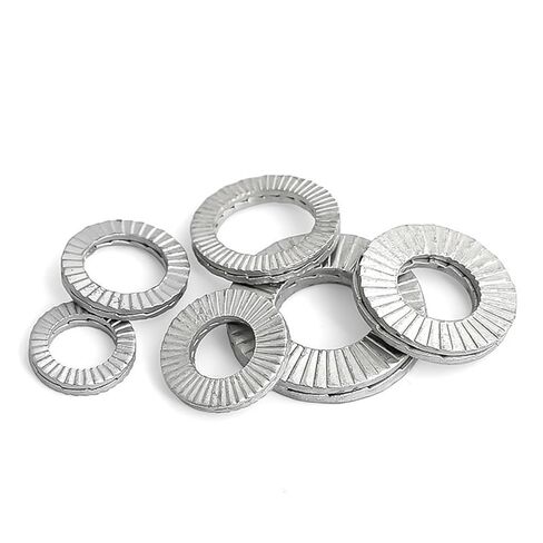 Zkenshan-washers M3 M4 M5 M6 M8 to M30 304 Stainless Steel DIN25201 Double Deck Wedge Self Locking Washer Gasket Loose Proof 1/5/10pcs, Good Wear Resistance(M10 10pcs) in Saudi Arabia