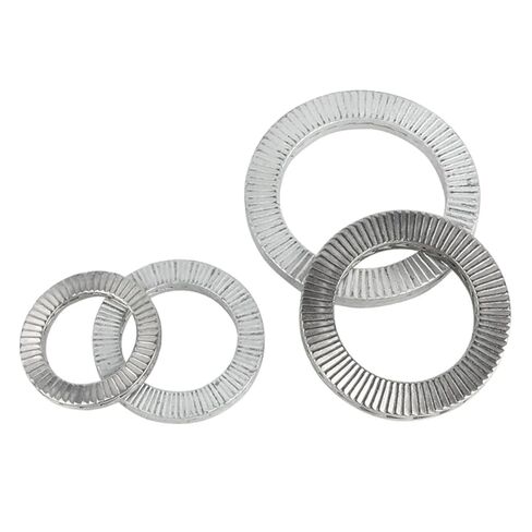 Double Layer self-Locking washers 65 Mn/Stainless Steel Self-Locking Washer Wedge-Shaped Dacromet Double-Layer M3 M4 M5 M6 M10 M12 M14~M42(316Stainless Steel,M36-1Pcs) in Kuwait