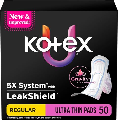 Kotex Ultra Thin Overnight Pads with Wings, Extra Heavy Absorbency, 34 Count (Packaging May Vary) in Kuwait