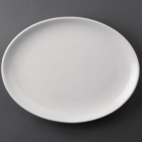 Olympia 2835 Athena Hotelware Oval Coupe Plate - 254x197mm 10x7 3/4" (Box 12), White in Saudi Arabia