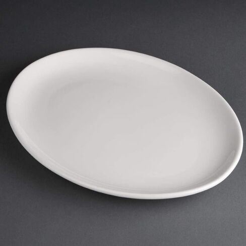 Olympia 2835 Athena Hotelware Oval Coupe Plate - 254x197mm 10x7 3/4" (Box 12), White in Saudi Arabia